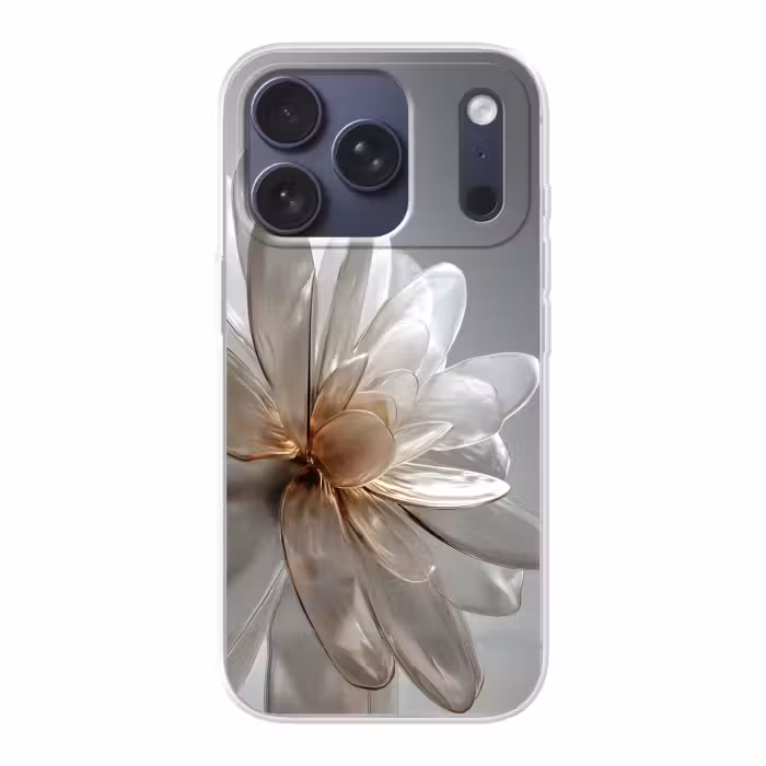 Telefoonhoesje - Bloem - Wit - Neutraal