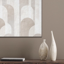 Abstracte bogen - Modern - Beige PET vilt klein -sfeer6_closeup
