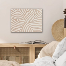 Beige - Aardspatroon PET vilt klein -sfeer3