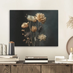 Boeket - Bloemen - Licht - Zwart PET vilt klein -sfeer1