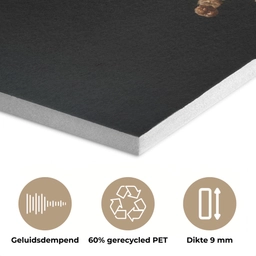 Boeket - Bloemen - Licht - Zwart PET vilt klein -closeup_NL