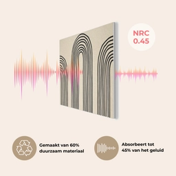 Boogvormen - Zwart - Strak PET vilt klein -USP_NL