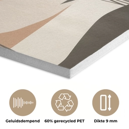 Japandi - Landschap - Beige PET vilt klein -closeup_NL