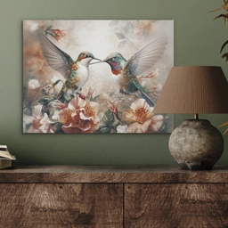 Kolibrie - Vogels - Bloemen - Natuur PET vilt klein -sfeer2