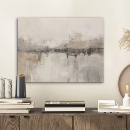 Moderne kunst - Abstract - Beige PET vilt klein -sfeer1