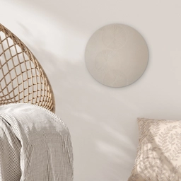Japandi - Beige - Modern Akoestische PET Vilt - Rond klein -sfeer4
