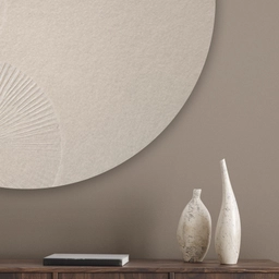 Japandi - Beige - Modern Akoestische PET Vilt - Rond klein -sfeer5_closeup