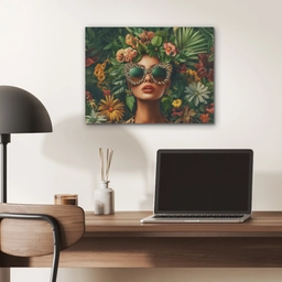 Vrouw - Panterprint - Jungle - Natuur - Luxe PET vilt klein -sfeer5