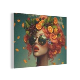 Vrouw - Sinaasappel - Bessen - Oranje PET vilt klein -3d