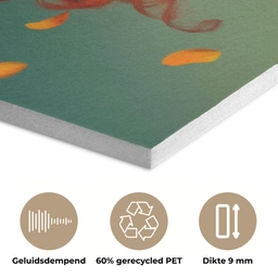 Vrouw - Sinaasappel - Bessen - Oranje PET vilt klein -closeup_NL