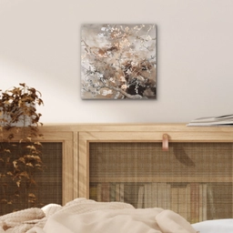 Amandelbloesem - Kunst - Van Gogh - Beige - Abstract aluminium wit klein -sfeer3