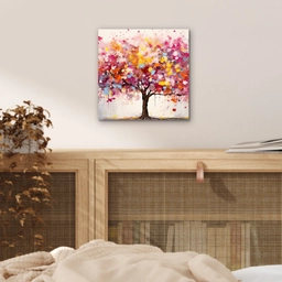 Aquarel - Boom - Kunst - Abstract aluminium wit klein -sfeer3