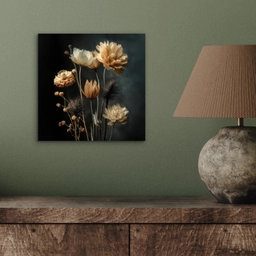 Boeket - Bloemen - Licht - Zwart aluminium wit klein -sfeer2