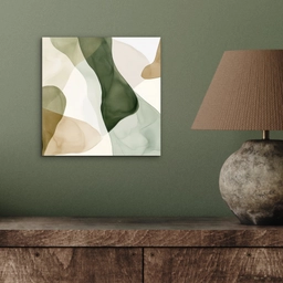 Japandi - Abstract - Groen aluminium wit klein -sfeer2