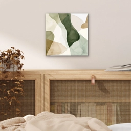 Japandi - Abstract - Groen aluminium wit klein -sfeer3
