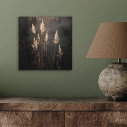 Siergras - Pluimen - Verlichting - Zwart aluminium wit klein -sfeer2