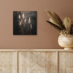 Siergras - Pluimen - Verlichting - Zwart aluminium wit klein -sfeer4