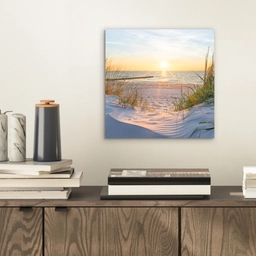 Strand - Zon - Duin - Gras - Zand - Horizon aluminium wit klein -sfeer1