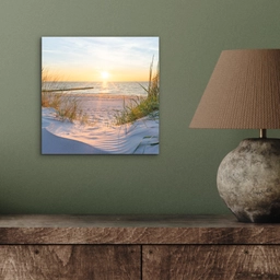 Strand - Zon - Duin - Gras - Zand - Horizon aluminium wit klein -sfeer2