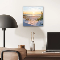 Strand - Zon - Duin - Gras - Zand - Horizon aluminium wit klein -sfeer5