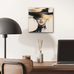 Vrouw - Hoed - Verf aluminium wit klein -sfeer5