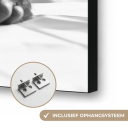 Aap - Spaghetti - Zonnebril - Zwart wit - Cool - Dier Textielframe zwart klein -USP_ophangsysteemNL