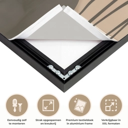 Japandi - Landschap - Beige Textielframe zwart klein -USP_feed_closeupNL
