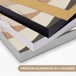 Japandi - Landschap - Beige Textielframe zwart klein -USP_kleurenNL