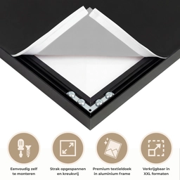 Maan - Hemel - Zwart - Schaduw Textielframe zwart klein -USP_feed_closeupNL