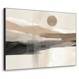 Minimalistisch - Landschap - Dimensie Textielframe zwart klein -3d