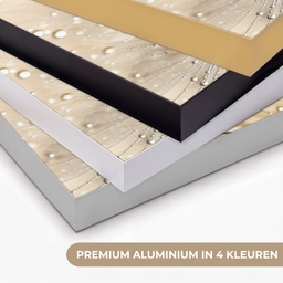 Paardenbloem - Abstract - Natuur - Beige Textielframe zwart klein -USP_kleurenNL