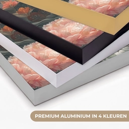 Tijger - Wilde dieren - Bloemen - Jungle Textielframe zwart klein -USP_kleurenNL