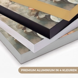 Toekan - Vogels - Bloemen - Tak Textielframe zwart klein -USP_kleurenNL