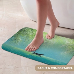 Bootje - Water - Bladeren - Bloesems Badmat klein -USP_ZachtNL