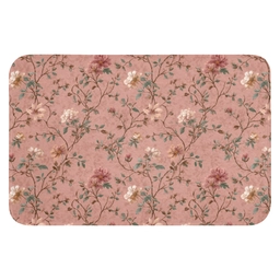 Botanisch - Bloemen - Roze Badmat klein 997 -3d