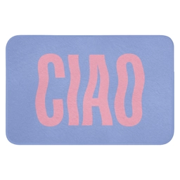 Ciao - Roze - Blauw - Golvend Badmat klein -3d