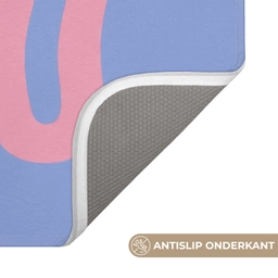 Ciao - Roze - Blauw - Golvend Badmat klein -USP_AntislipNL