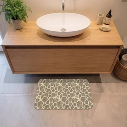 Giraf - Patroon - Beige - Bruin Badmat klein 997 -sfeer1