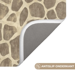 Giraf - Patroon - Beige - Bruin Badmat klein 997 -USP_AntislipNL
