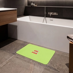 Grl pwr - Groen - Rood - 3D Badmat klein -sfeer3