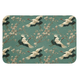 Kersenbloesem - Kraamvogels - Groen Badmat klein 997 -3d
