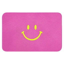 Smiley - Vrolijk - Roze Badmat klein -3d