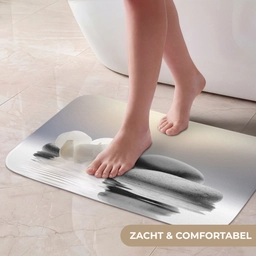Stenen - Lotus - Wit - Water - Zen Badmat klein -USP_ZachtNL