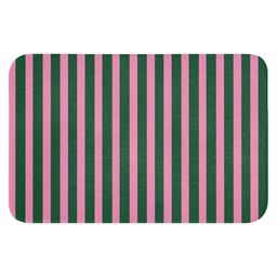 Verticale strepen - Groen - Roze Badmat klein 997 -3d