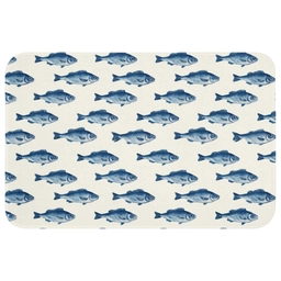 Vis - Patroon - Blauw Badmat klein 997 -3d