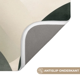 Vlakken - Abstract - Beige - Cirkels Badmat klein -USP_AntislipNL
