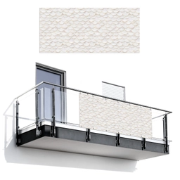 Schubben - Wit - Elegant Balkonbeschermer Duitsland klein 596 -3d