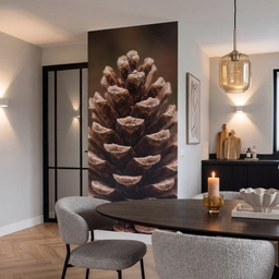 Dennenappel - Bos - Herfst - Bruin - Sfeervol Behang Vlies klein -sfeer3