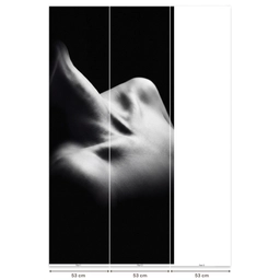 Lichaam - Vormen - Abstract - Zwart - Wit - Sensueel Behang Vlies klein -USP_banen