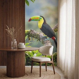 Toekan - Jungle - Natuur - Kleurrijk Behang Vlies klein -sfeer1
